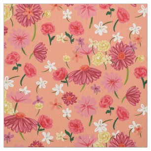 Tissu Joli Peint Petite Fleurs