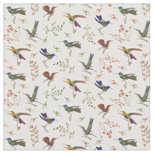 Tissu Joli Petit Colibri Floral