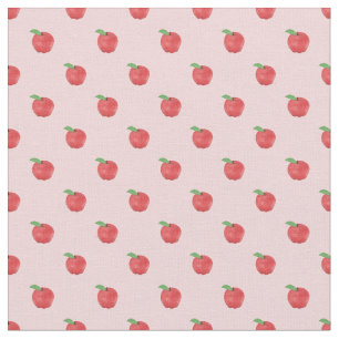 Tissu Joli Pommes Roses Fruits Été Conception