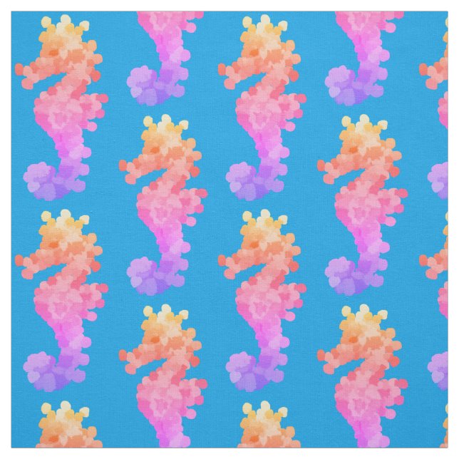 Tissu Joli Rainbow Seahorse (Échantillon)