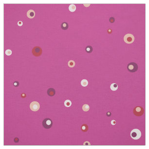 Tissu Joli rétro coloré pois rose motif