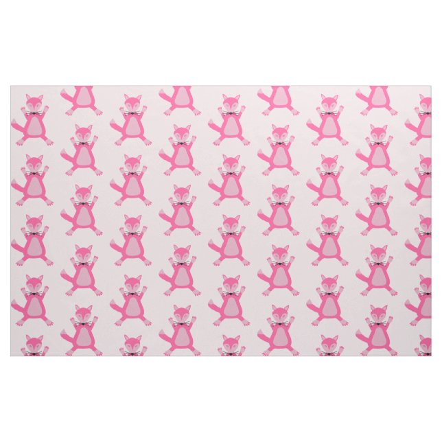 Tissu Joli rose bébé fille Fox Patterned (Fat Quarter)