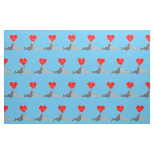 Tissu Joli Seals de baiser de Noël (Fat Quarter)