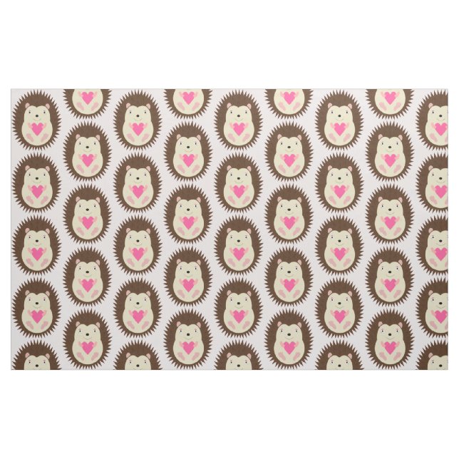 Tissu Jolie bébé fille hérisson motif rose (Fat Quarter)