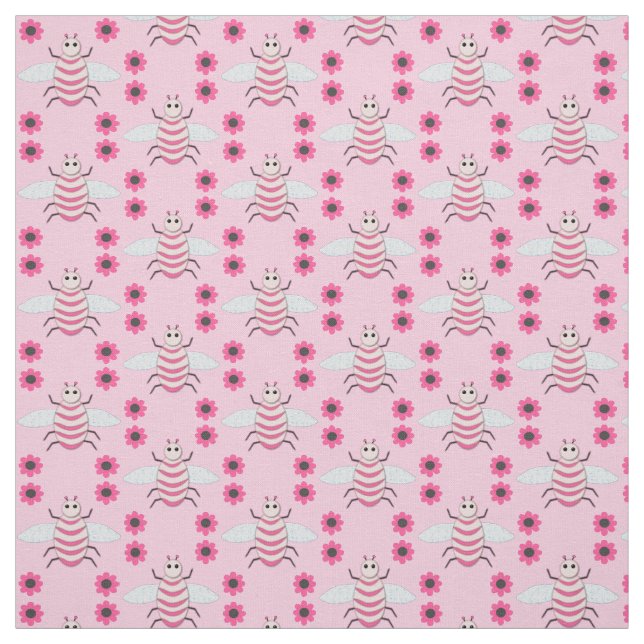 Tissu Jolie Bébé Rose fille Bee (Échantillon)