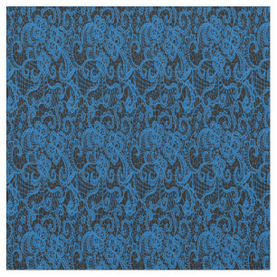 Tissu Jolie dentelle bleue délicate