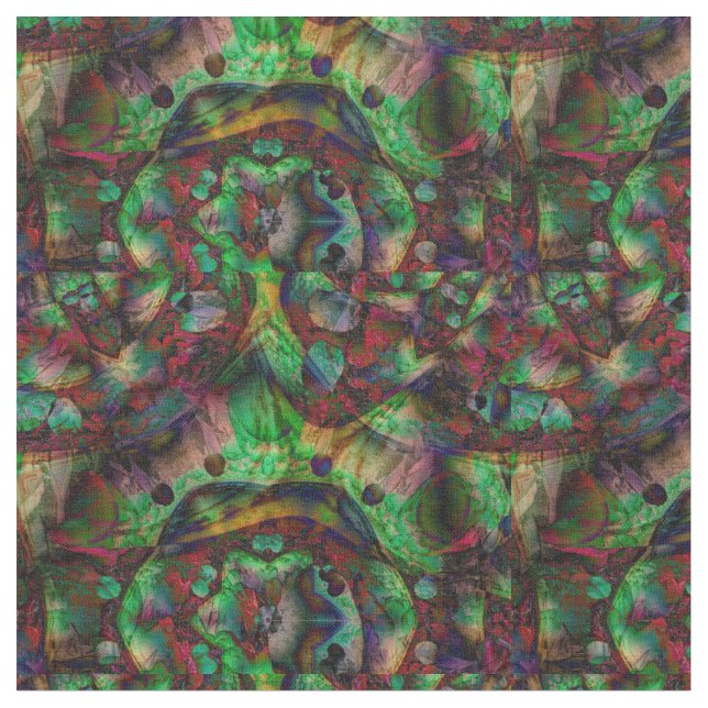 Tissu Jolie flambée de fleurs Abstraite (Fermer)