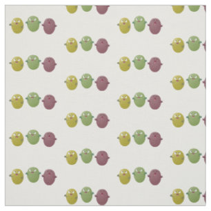 Tissu Jolie olives joyeux chantant dessin animé