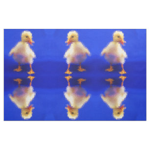 Tissu jolie petite mignonne canard peint en bleu arrière