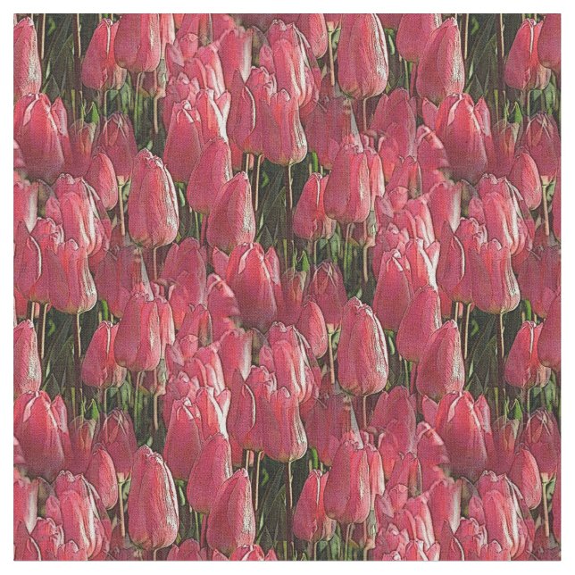 Tissu Jolie tulipe rose (Fermer)