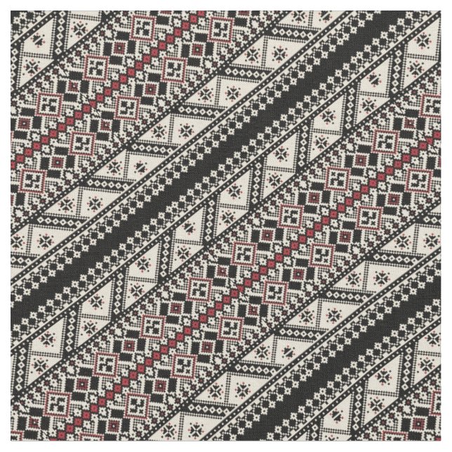 Tissu Jolis motifs décoratifs ukrainiens de conception (Fermer)