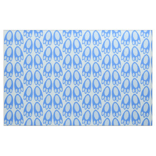 Tissu Jolis pieds de lapin bleu bébé garçon motif de Pâq