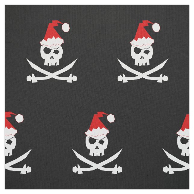 Tissu +{ Jolly roger }+{ Pirate Père Noël }+ (Échantillon)