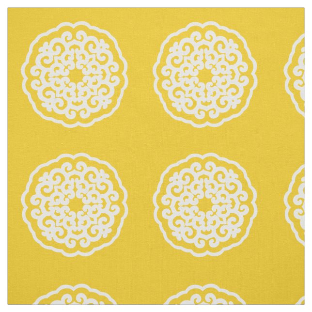 Tissu Jonquil Asian Moods Mandalla ~ petit motif (Échantillon)