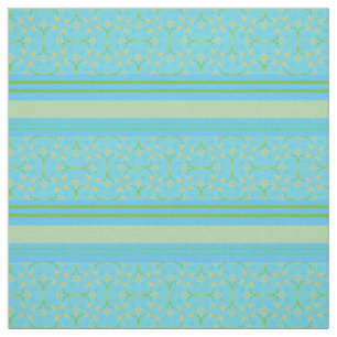 Tissu Jonquilles Personnalisées Rayures sur Fond Bleu Ci