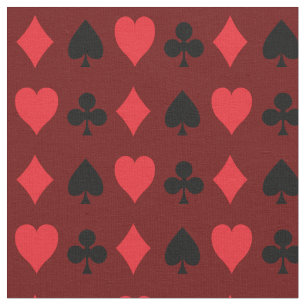 Tissu Jouer aux cartes Coeurs de suite Clubs Spades Diam