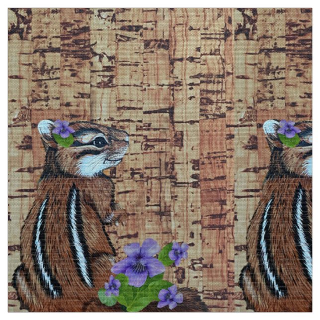 Tissu Jouer dans les violettes du printemps (Échantillon)