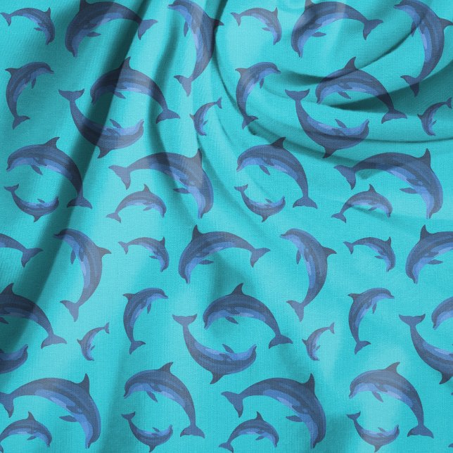 Tissu Jouer Dolphins Aqua Motif bleu marine (Créateur téléchargé)