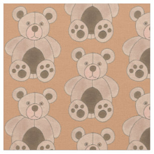 Tissu Jouet animal en peluche Tan Brown Imprimer