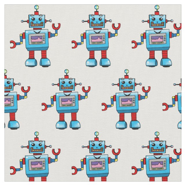 Tissu jouet mignon de robot (Fermer)