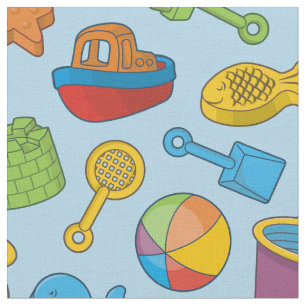 Tissu Jouets de plage Icônes