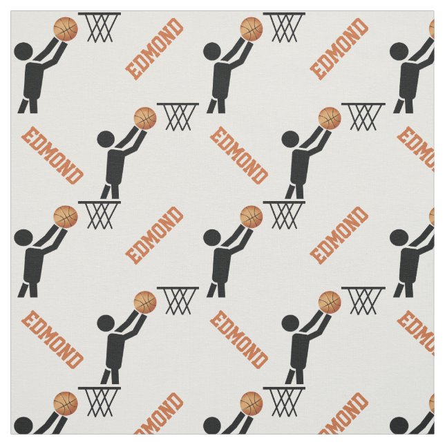 Tissu Joueur de basket-ball et votre nom personnalisé (Échantillon)