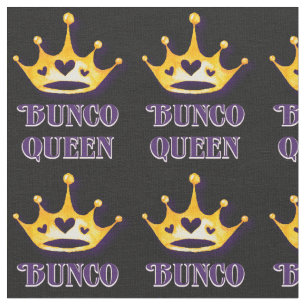 Tissu Joueur de Bunco Queen Black