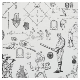 Tissu joueurs de baseball antiques sports vintage 