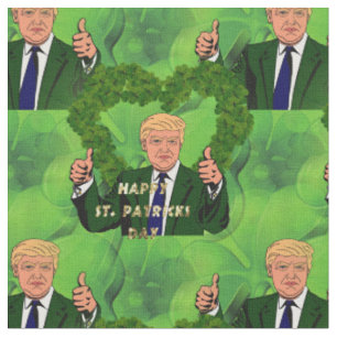 Tissu Jour de la Saint Patrick Donald Trump