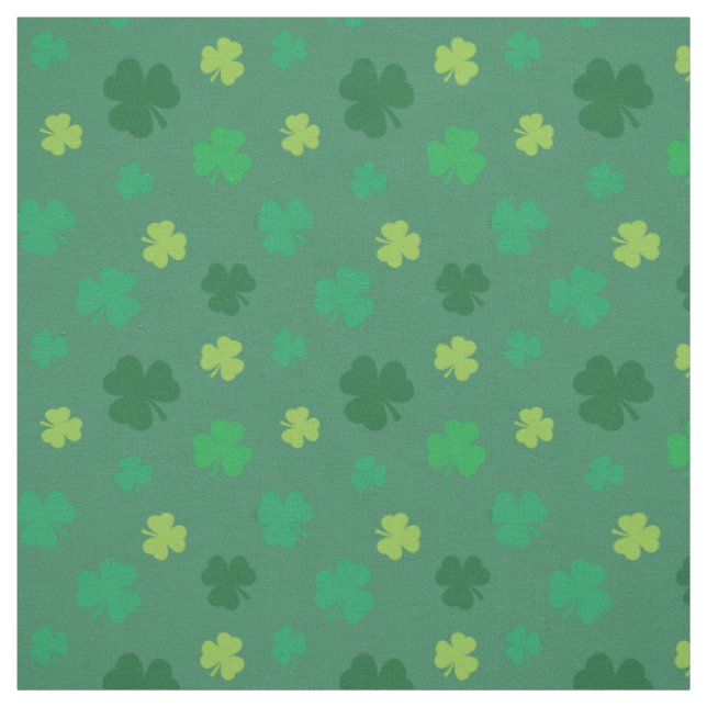 Tissu Jour de la Saint Patrick Motif Shamrock vert (Échantillon)