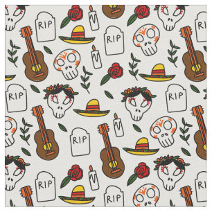 Tissu jour du doodle mort