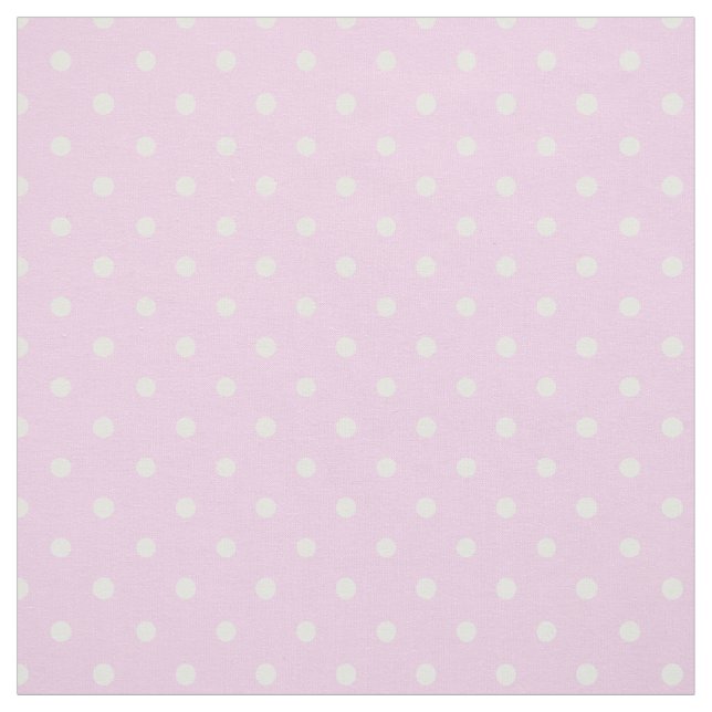 Tissu Jours d'été Motif Pois blanc sur rose Rose (Échantillon)