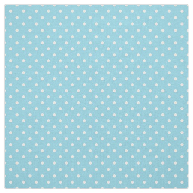 Tissu Jours d'été Motif Pois blanc sur Sky Blue (Échantillon)