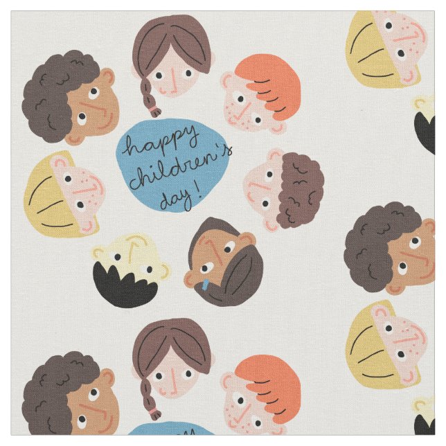 Tissu joyeuse journée des enfants (Fermer)