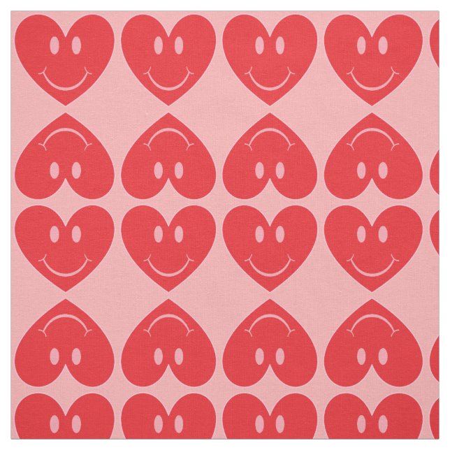 Tissu Joyeux Coeur du visage (Échantillon)