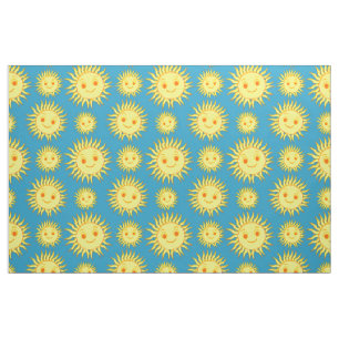 Tissu Joyeux dessin en face de soleil