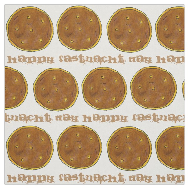 Tissu Joyeux Fasnacht Fastnacht Day Pâques Lent Donut (Échantillon)