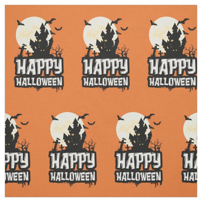 Tissu Joyeux Halloween (Échantillon)