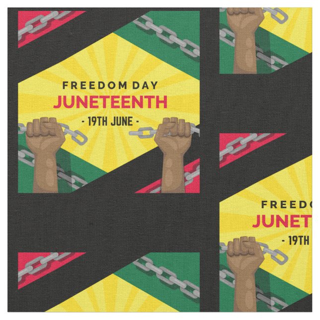Tissu joyeux jour de la liberté du 19e (Fermer)