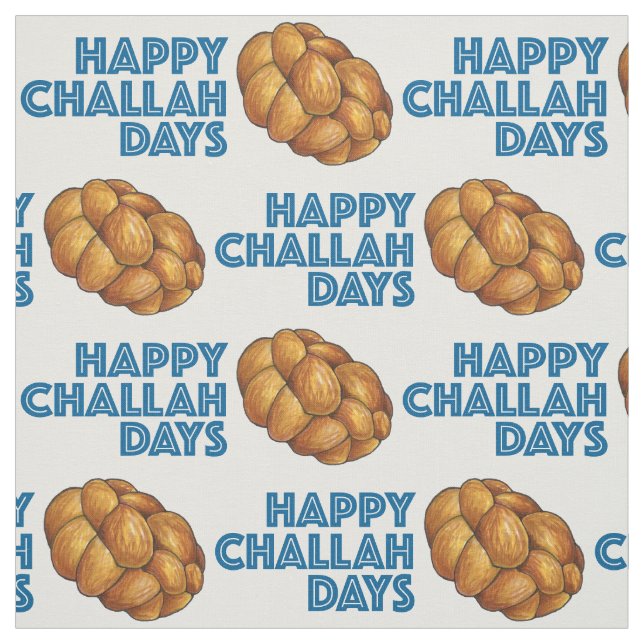 Tissu Joyeux Jours de Challah Hanoukka Chanukah Pain Pai (Échantillon)