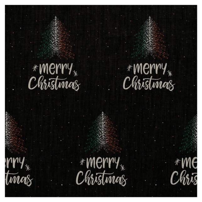 Tissu Joyeux Noël avec drapeau d'Irlande (Échantillon)