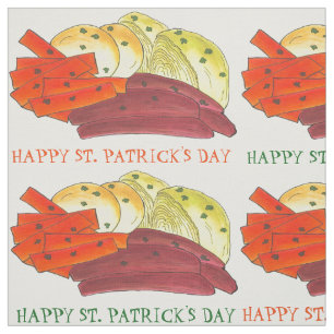 Tissu Joyeux St. Patrick's Day bouilli Corned Beef Cabba