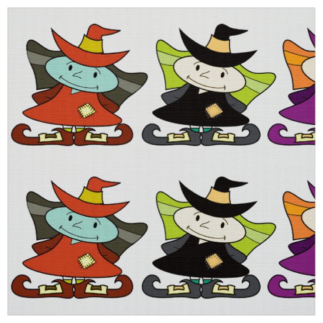 Tissu Joyeux Trio de sorcières (Échantillon)
