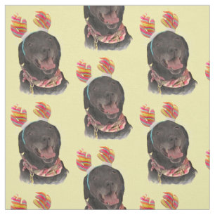 Tissu Joyful Black Labrador Retriever Chien Fabric
