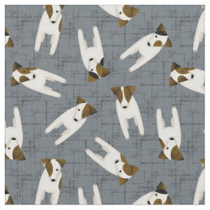 Tissu JRT Jack Russell chiens croisés ardoise n'importe