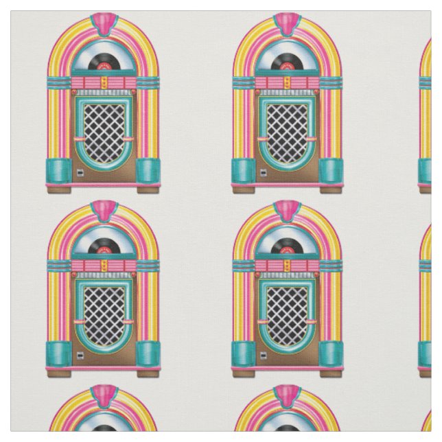 Tissu - Jukebox Pop Art (Échantillon)