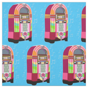 Tissu Jukes-box d'années '50 d'amusement