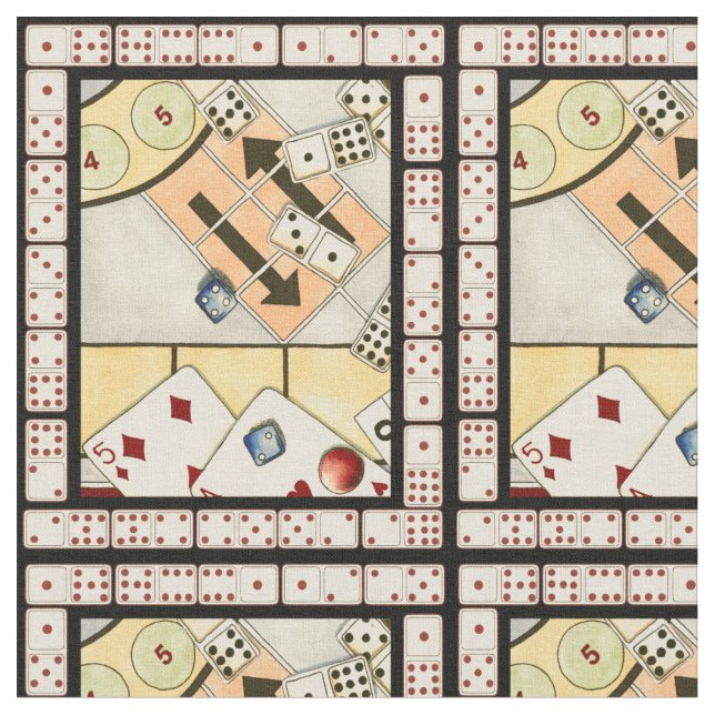 Tissu Jumbled Assortiment of Games of Chance (Fermer)