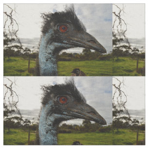 Tissu "Jumelage dans l’oeil : un regard curieux d’Emu"