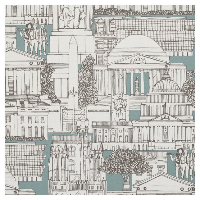Tissu Junier Washington DC toile (Échantillon)